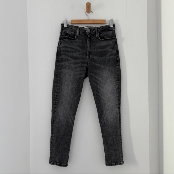 Frame faded black Le Beau straight leg ankle jeans - size 2 - Picture 4 of 9